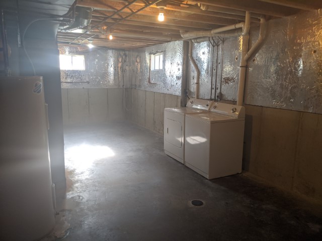 Laundry in basement