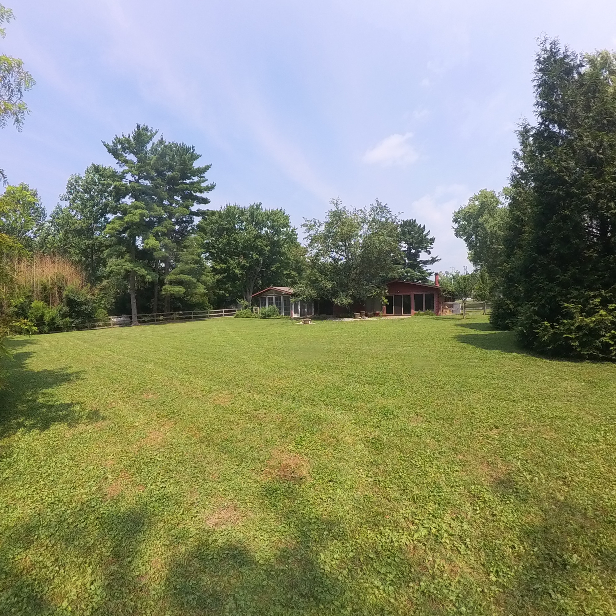 spacious back yard